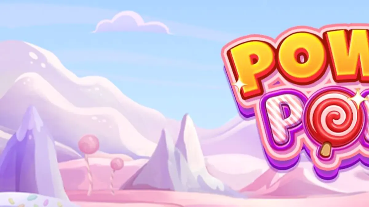 Tampilan visual slot Power Pops dengan tema permen yang penuh warna