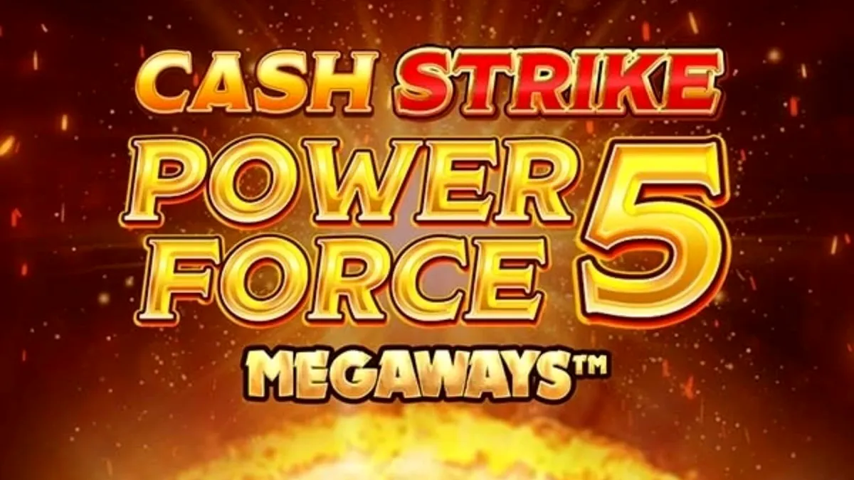 Tampilan antarmuka slot Cash Strike Power Force 5 Megaways dengan simbol buah klasik.